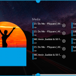 Media player gold theme