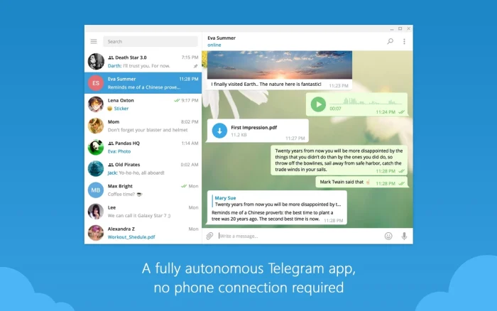 No phone connection required