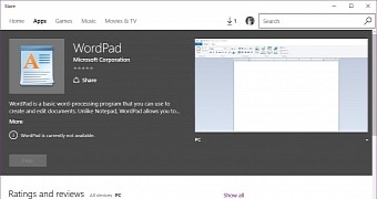 Microsoft releases windows 10 version of wordpad other classic windows apps