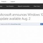 Windows 10 anniversary update to launch on august 2 microsoft says