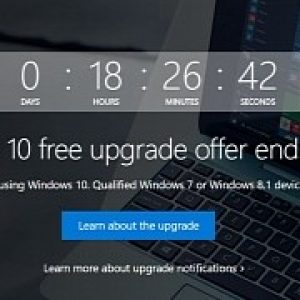 This is your last change to upgrade to windows 10 for free
