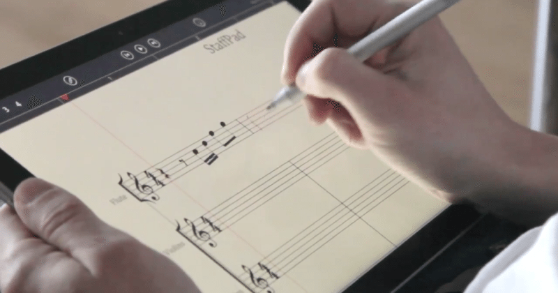 Staffpad for surface tablet