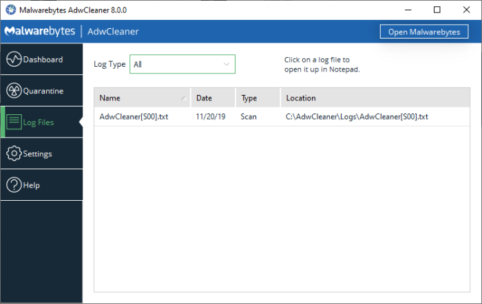 Logfiles