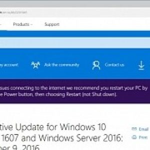 Microsoft not yet acknowledging kb3201845 issues but it s offering a tip