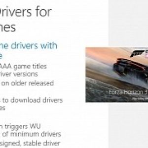 Microsoft will offer drivers for game downloads on windows 10