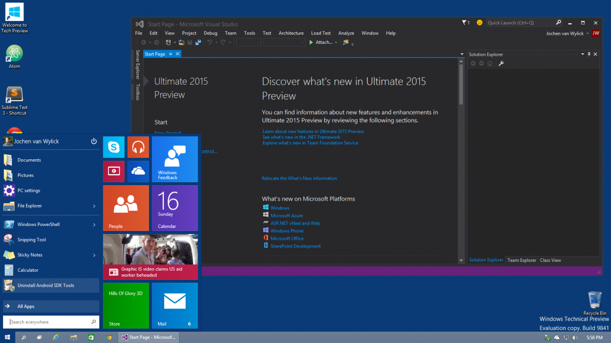 Visual studio 2015 install