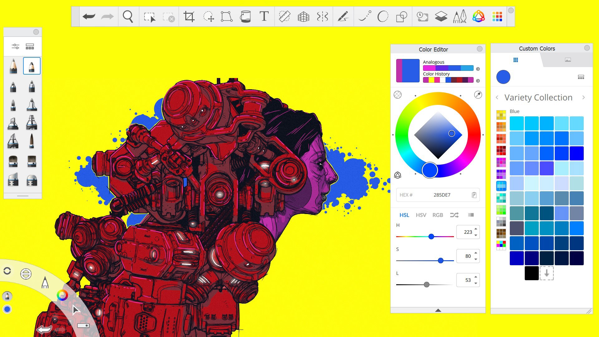 Sketchbook pro menu