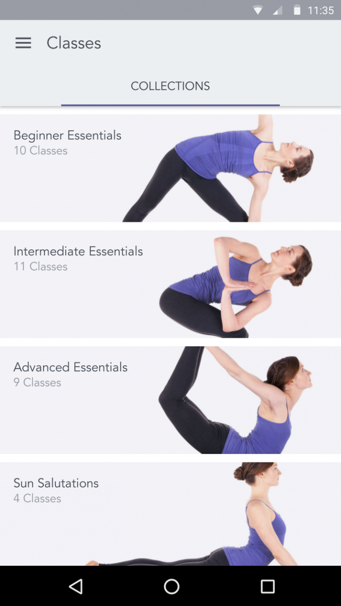 Yoga studio app classes