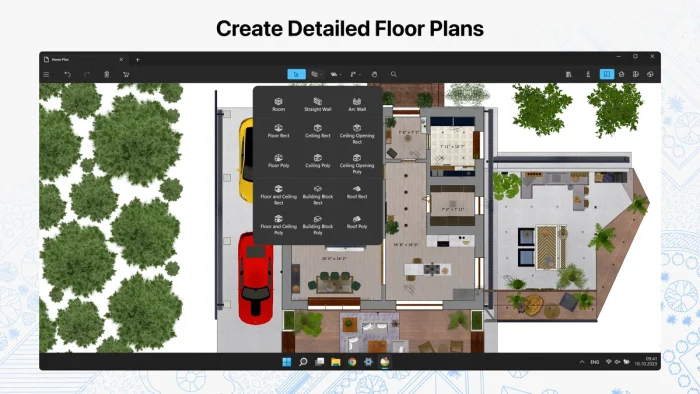 Detailed floor plans