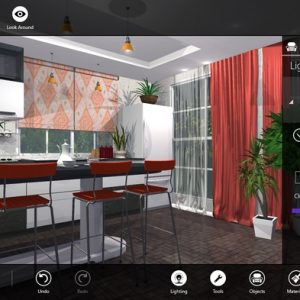 Live interior 3d kitchen