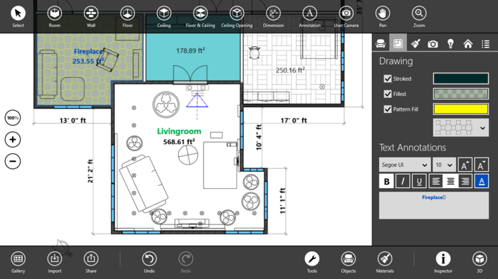 Live interior 3d pro floor plan