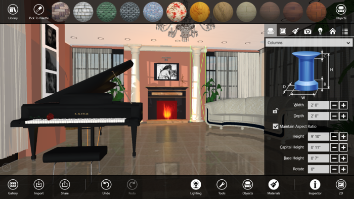 Live interior 3d pro piano