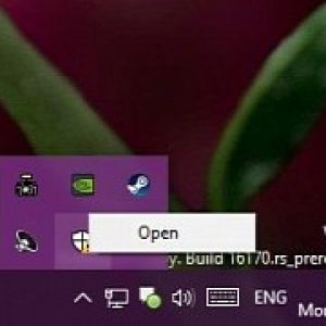 Double clicking tray icon not launching windows defender in creators update