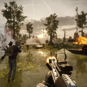 First person gameplay graphics shooting