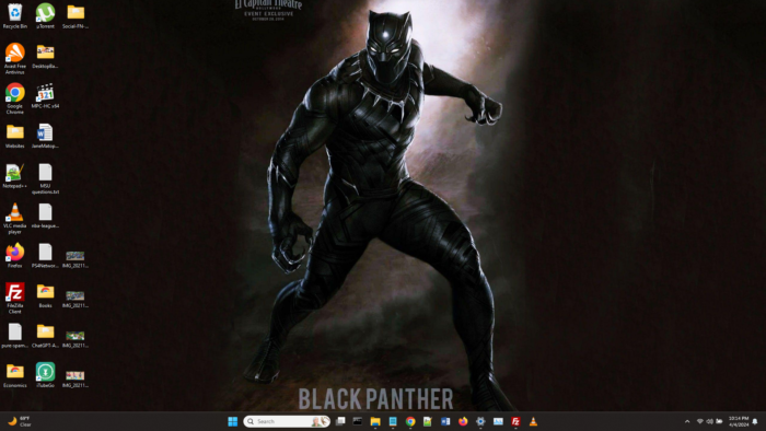 Black panther movie theme screenshot