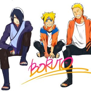 Boruto with dad and sasuke