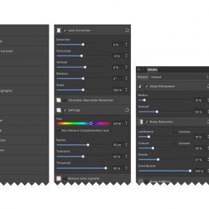 Affinity photo options