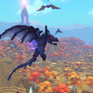 Flying dinosaur in game