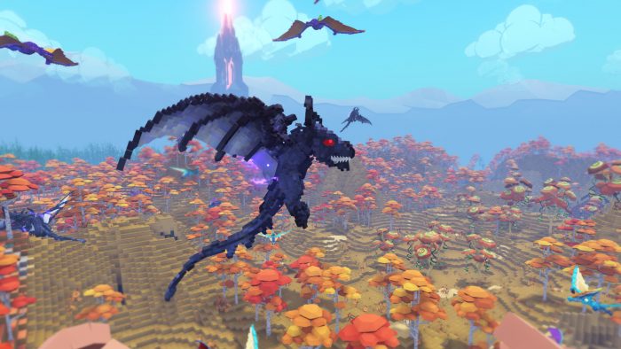 Flying dinosaur in game