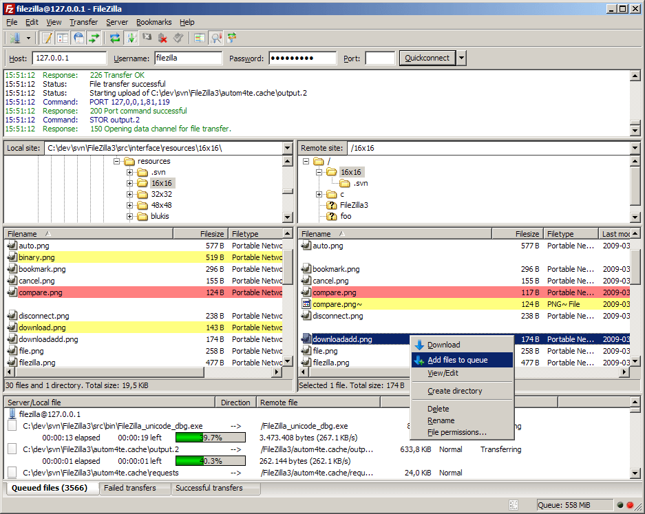 FileZilla on Windows 10