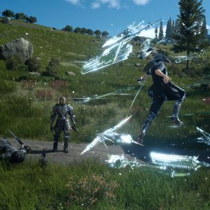 Noctis attacking bad guys