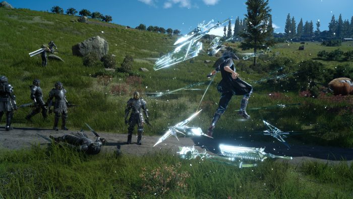 Noctis attacking bad guys