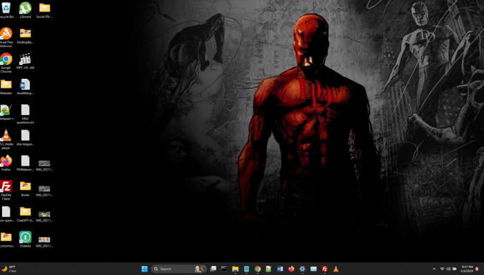 Daredevil theme screenshot