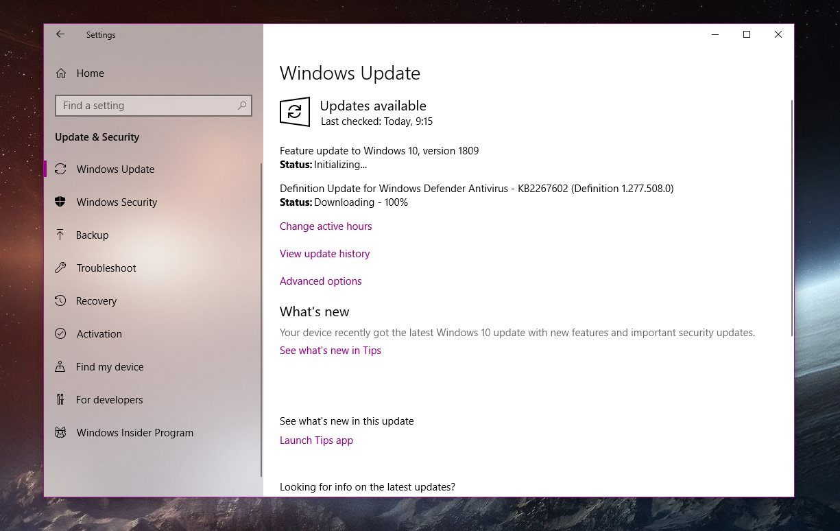 Windows 10 october 2018 update may hit a download error in windows update 523047 2