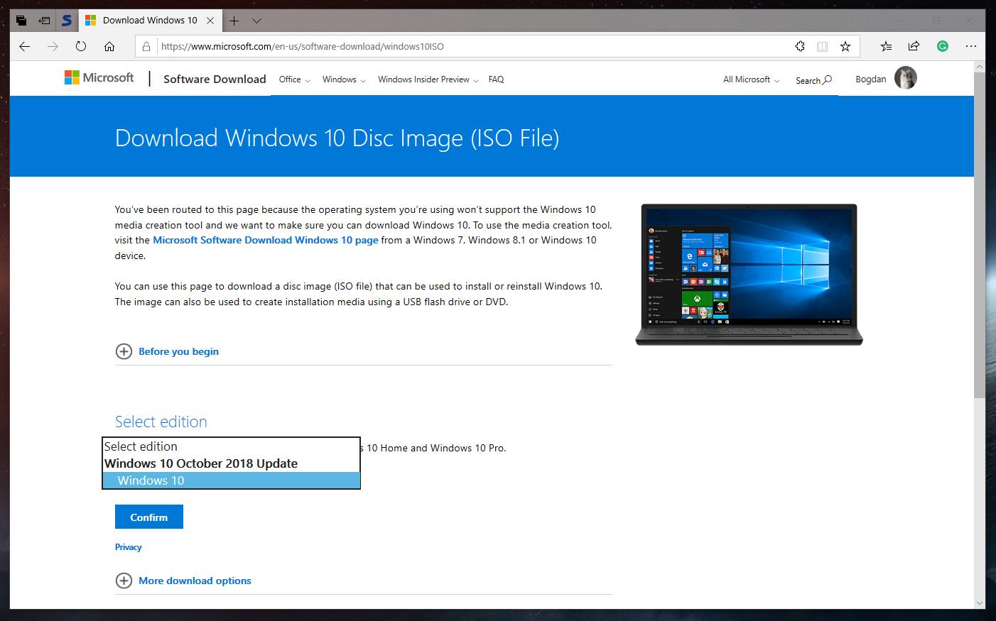 Download Windows 10 Version 1809 October 2018 Update