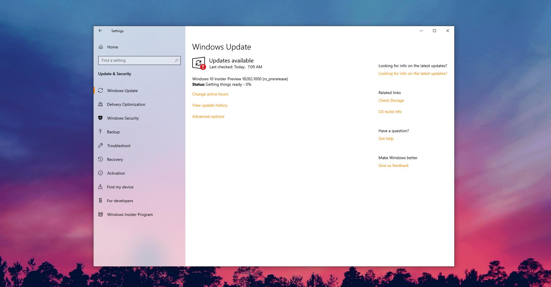 Microsoft releases windows 10 19h1 build 18282 523797 2