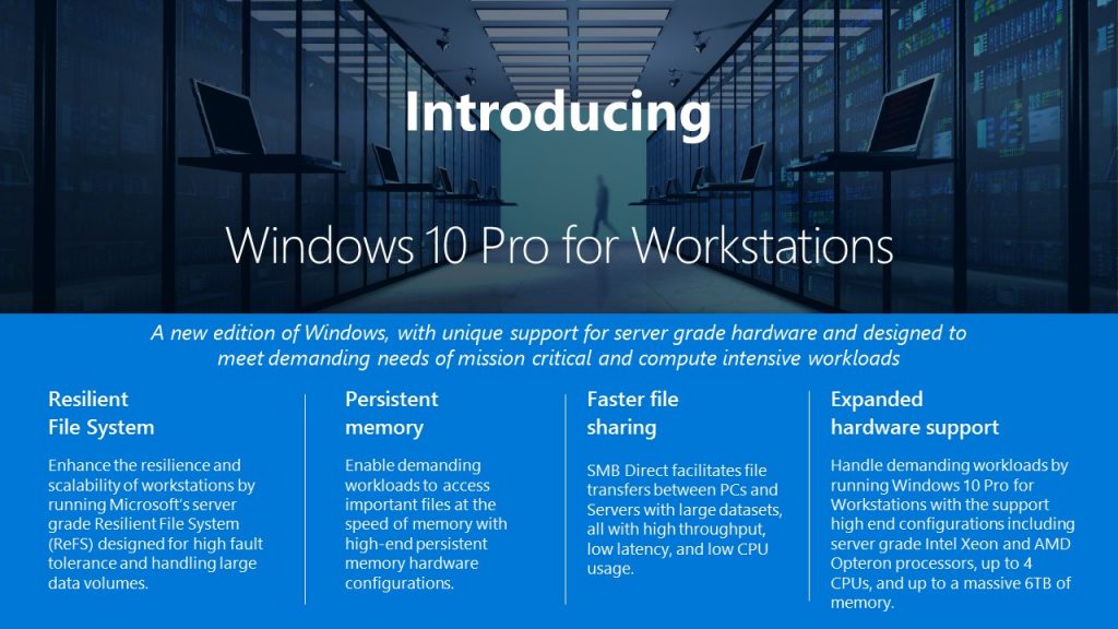 What is windows 10 pro for workstations inforgraphic Windows 10 Pro For Workstations Infographic