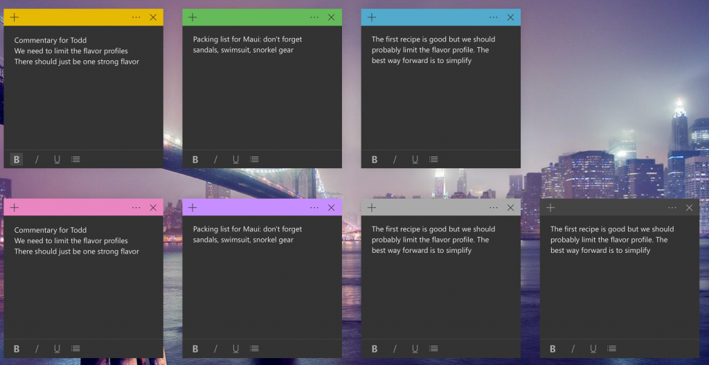 Microsoft announces sticky notes with dark mode for windows 10 1803 and 1809 524068 2
