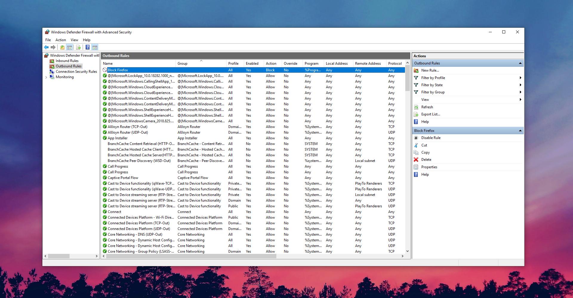 Use windows firewall to restrict web access for chrome and firefox in windows 10 524202 2