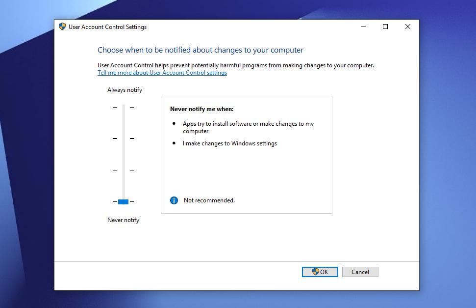 How to Disable User Account Control in Windows 10 Version
