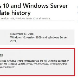 Microsoft confirms windows update issue on windows 10 version 1809 524820 2