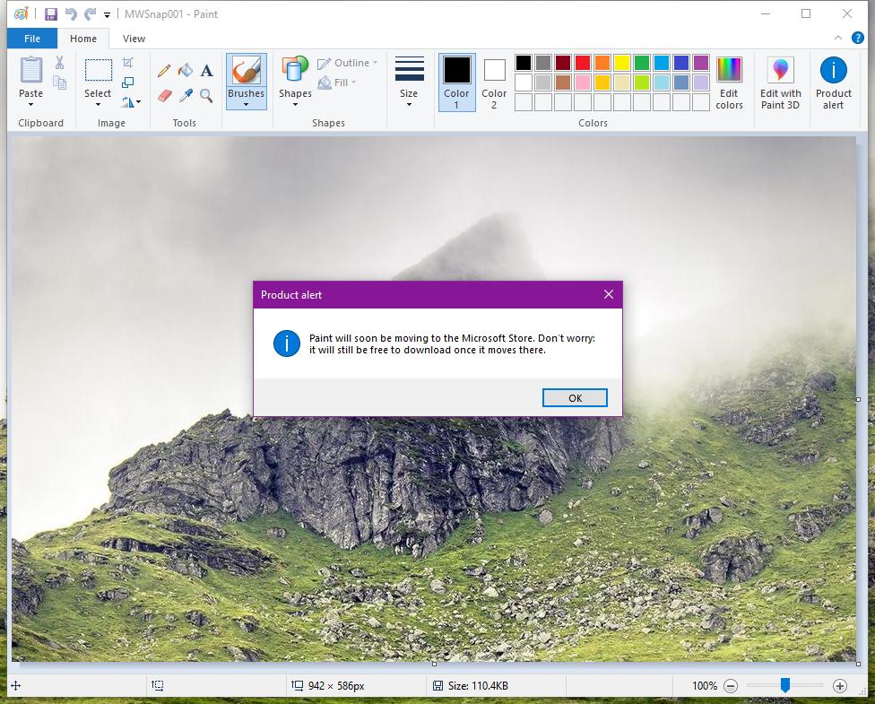 Microsoft might be having second thoughts about classic paint in windows 10 524929 2