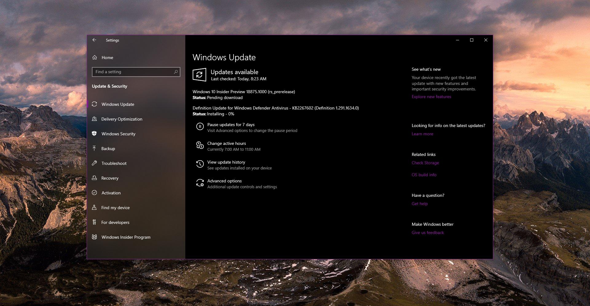 Microsoft Released Windows 10 20h1 Insider Preview Build