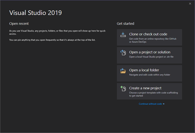 Dark theme vs studio 2019