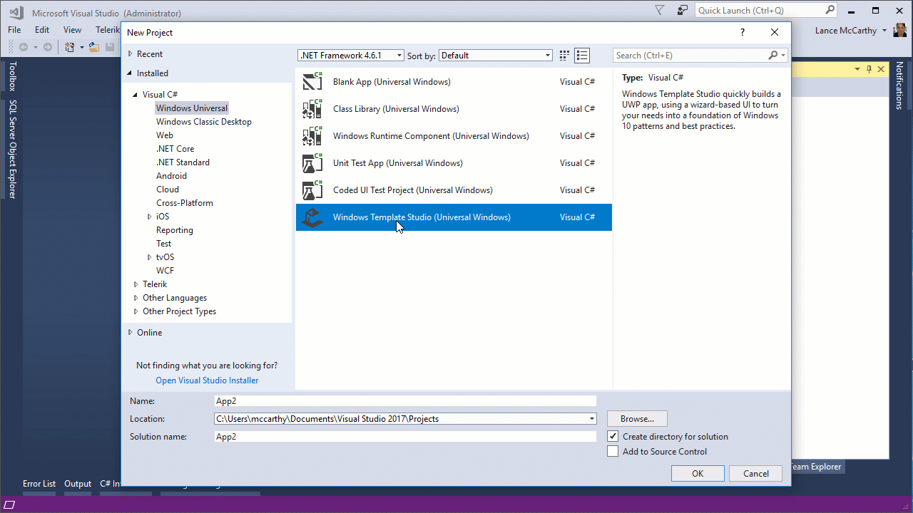 Run windows visual studio project