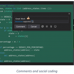 Social coding with comments vs2019