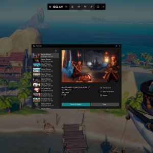 Xbox gamebar screenshot
