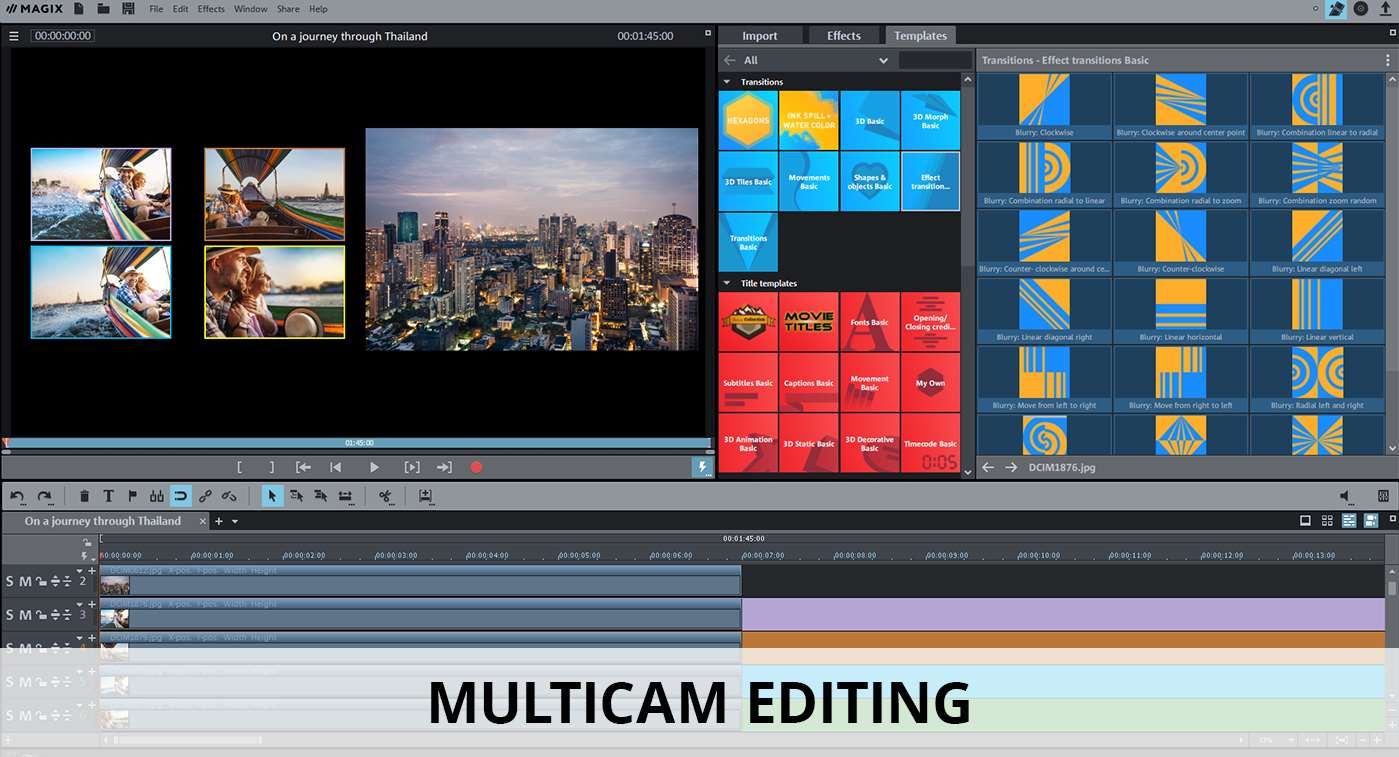 Multicam editing video editor