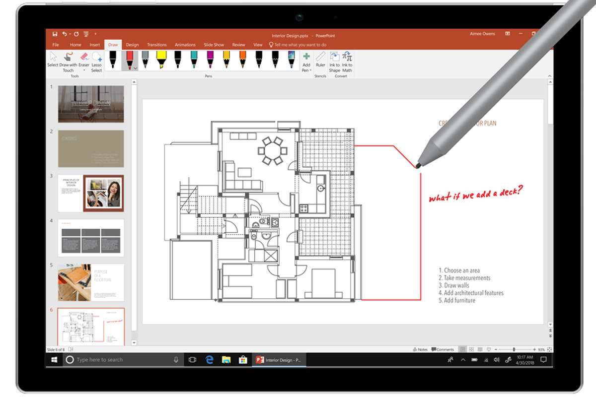 Powerpoint 2019 draw with pen