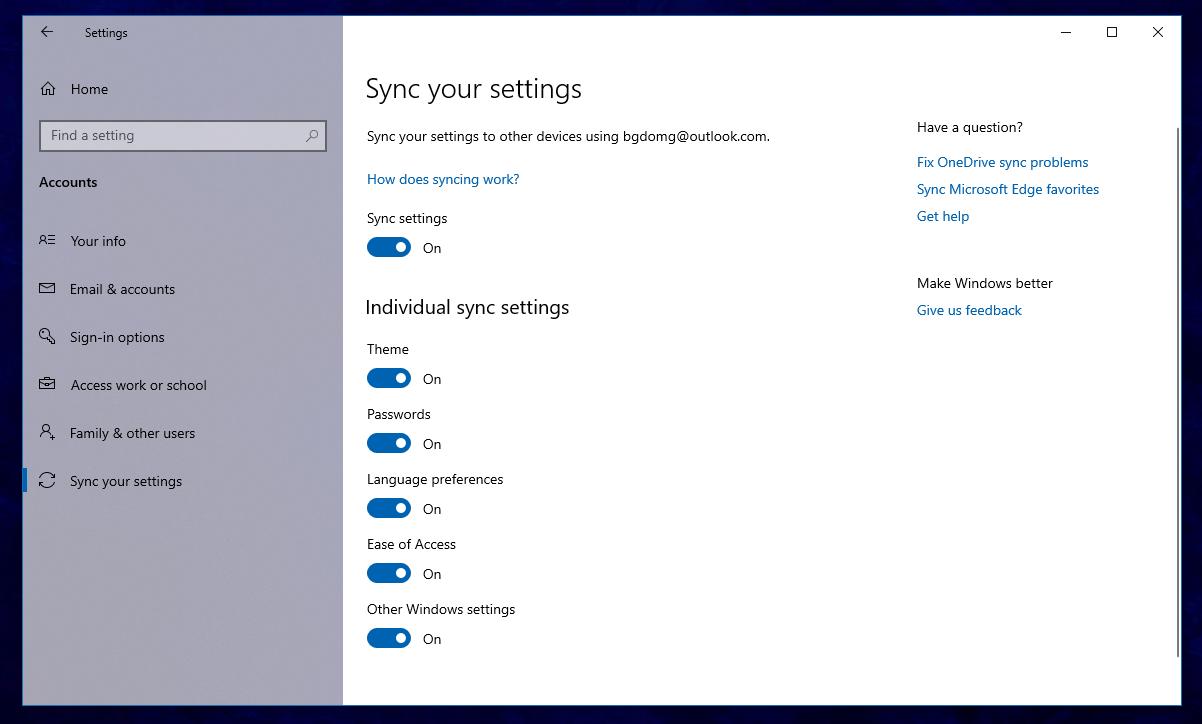 Managing data syncing between windows 10 devices 526867 2