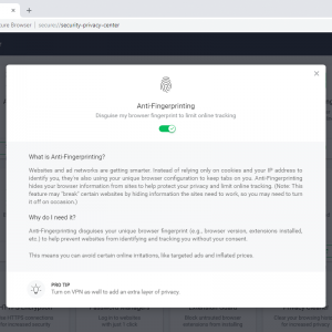 Anti fingerprinting avast secure browser