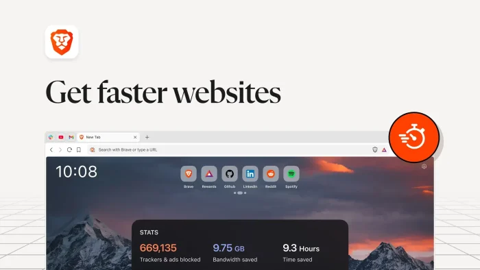 Faster browsing with brave