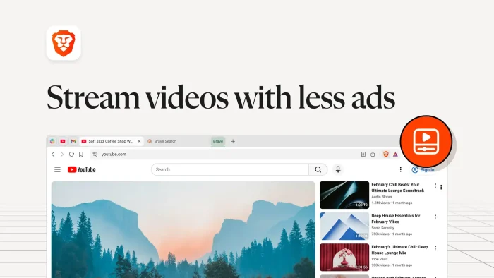 Stream videos on brave browser