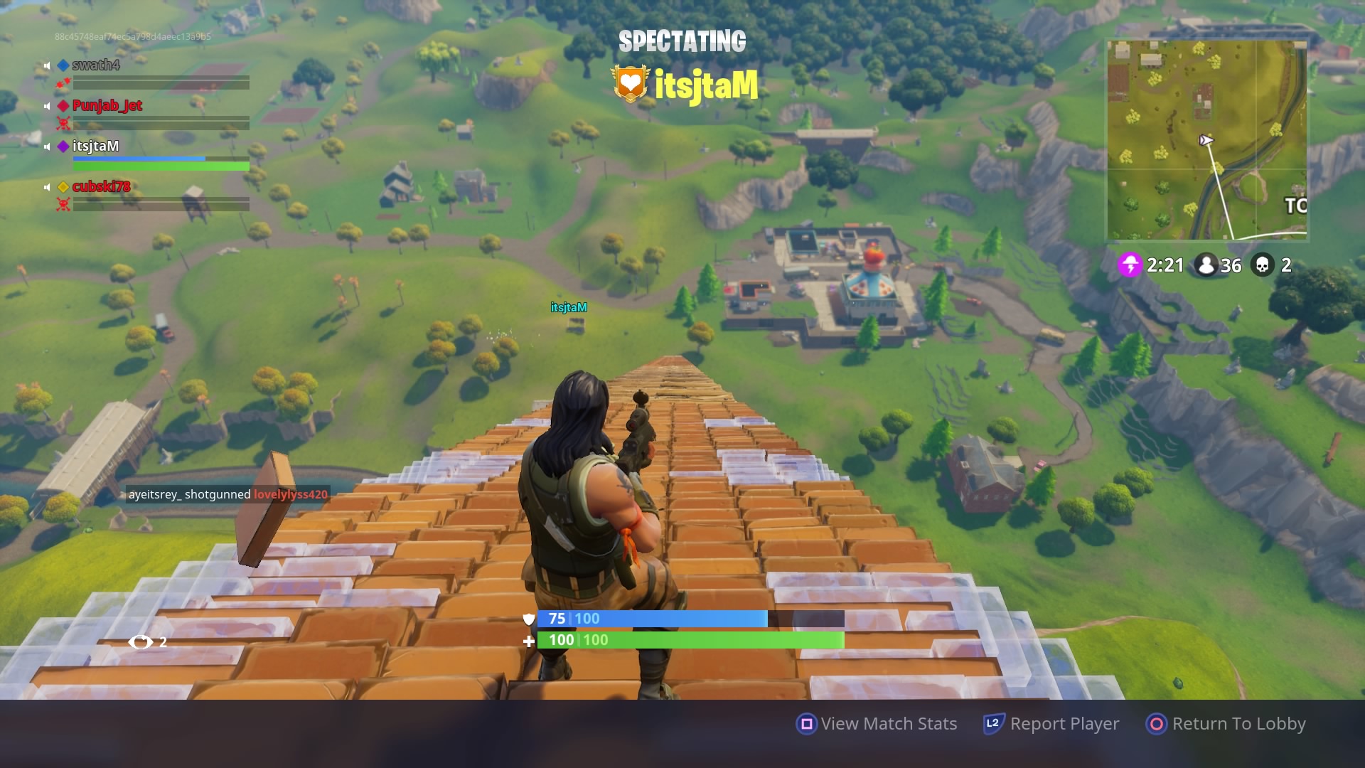 Fortnite battle royale theater mode