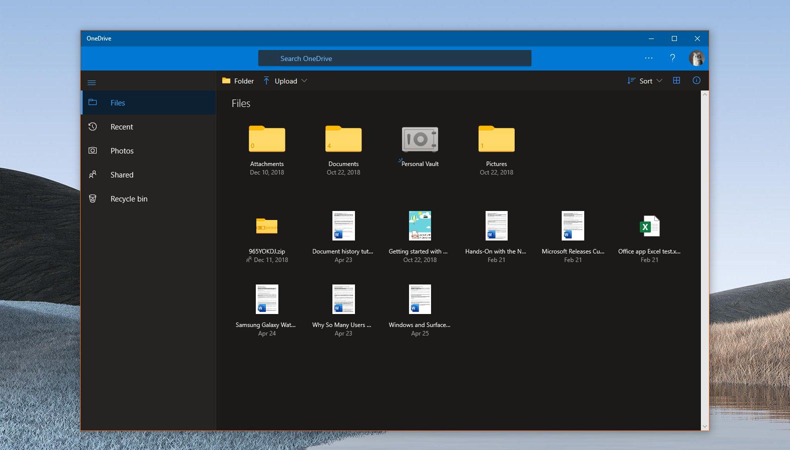 Microsoft releases a dark mode for onedrive on windows 10 528040 2
