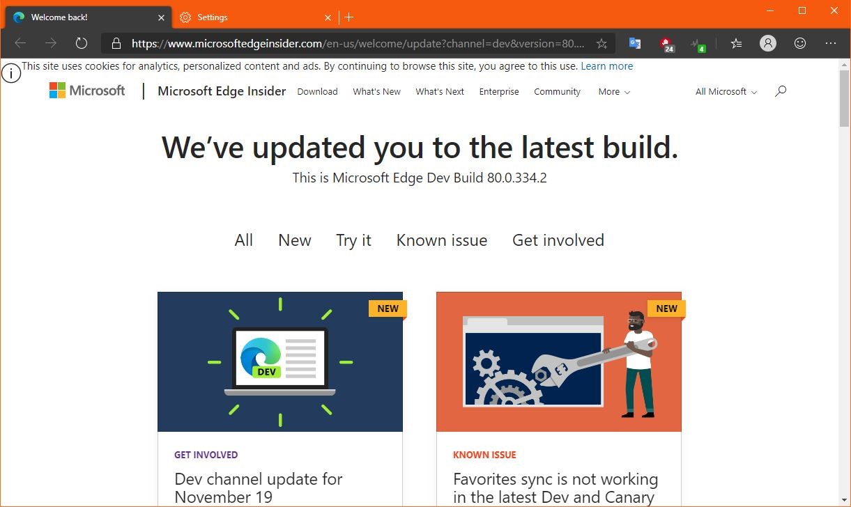 Microsoft edge dev updated with two new features and lots of fixes 528237 2